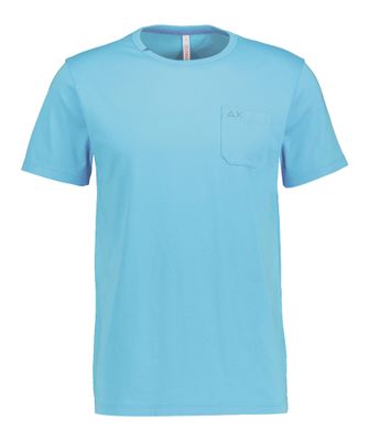 Blauwe tshirt met merklogo Sun 68