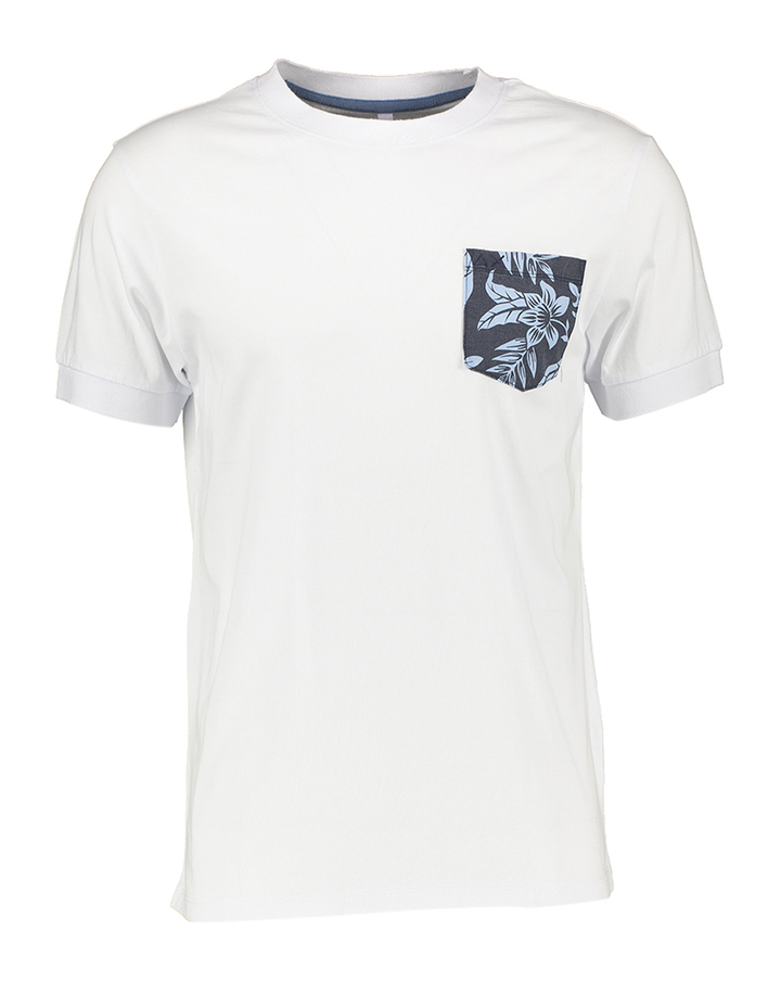 Witte t-shirt met borstzak Sun 68