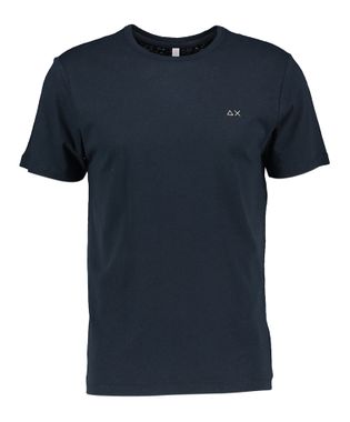Sun68 Donkerblauwe t-shirt met merklogo Sun 68