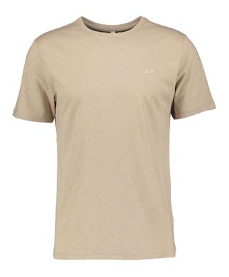 Beige t-shirt met merklogo Sun 68