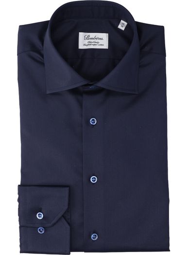 Blauw katoenen hemd (regular fit) met lange mouwen Stenströms 