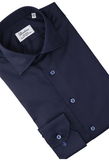 Blauw katoenen hemd (regular fit) met lange mouwen Stenströms 