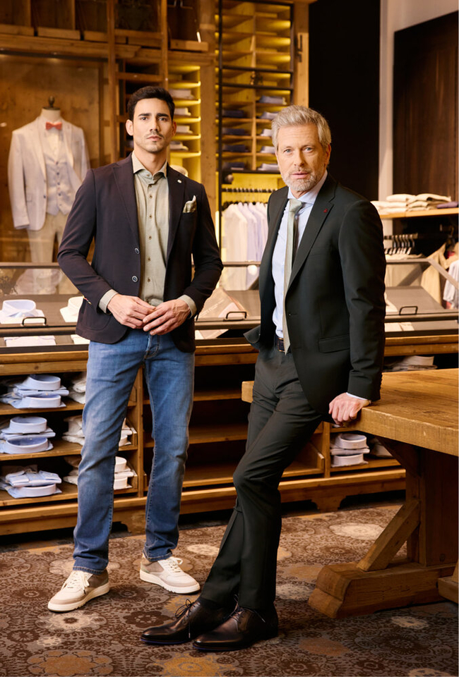 Donkerblauwe kostuum blazer Manuel Ritz