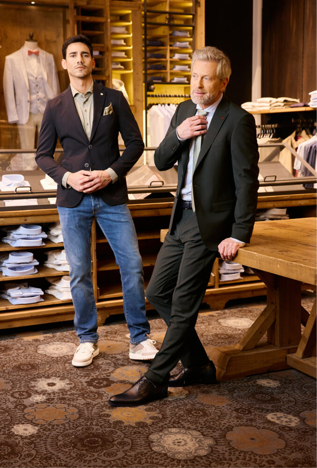 Donkerblauwe kostuum blazer Manuel Ritz