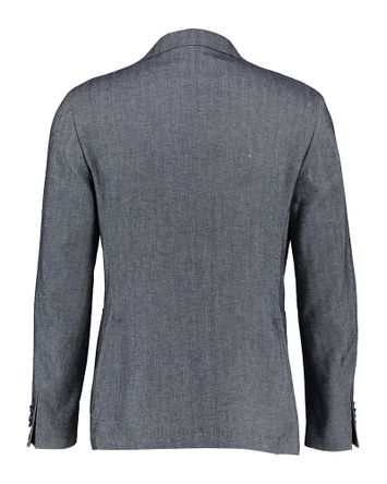 Blauwkleurige blazer in subtiel patroon