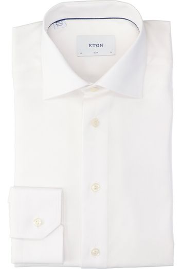 Wit katoenen hemd (slim fit) met lange mouwen Eton