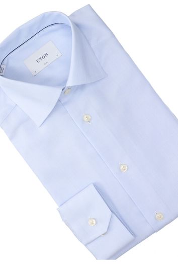 Lichtblauw katoenen hemd (slim fit) met lange mouwen Eton