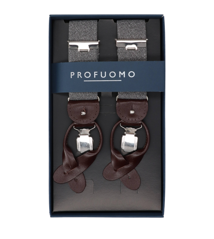 Grijze bretellen Profuomo 