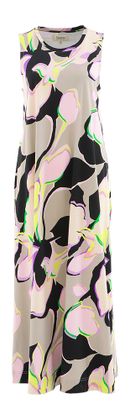 Psophia Multicolor mouwloze lange jurk in print