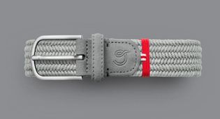 La Boucle light grey riem Calabria suede wax