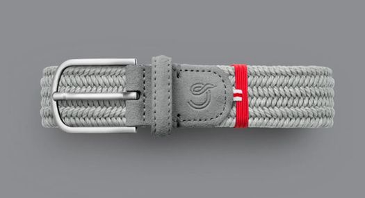 light grey riem Calabria suede wax La Boucle