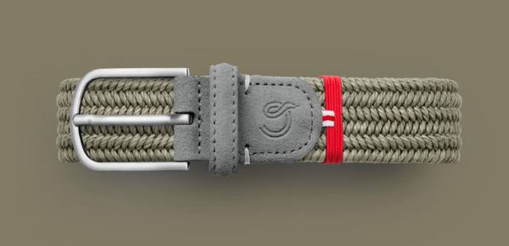 Truffle green riem Veneto suede wax La Boucle 