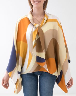 K&J Yellow bloes met kleurrijke print Hugo