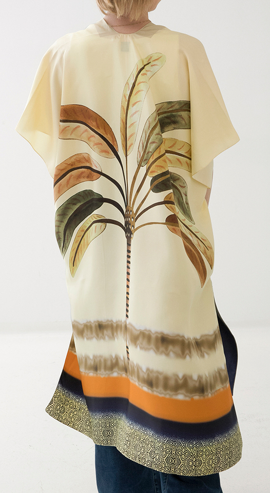 Yellow cardigan met bloemenprint Hanny K&J 