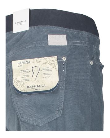 Smokey blue lange ribluwelen broek Pamina Raphaela By Brax