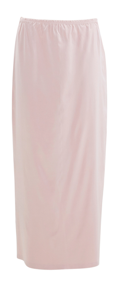 Roze glanzende jurk Fazil Nathalie Vleeschouwer