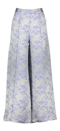 Nathalie Vleeschouwer Blauwe bloemenprint lange broek Bolivar
