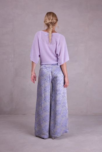 Lila trui met boothals in alpaca Abeno Nathalie Vleeschouwer 