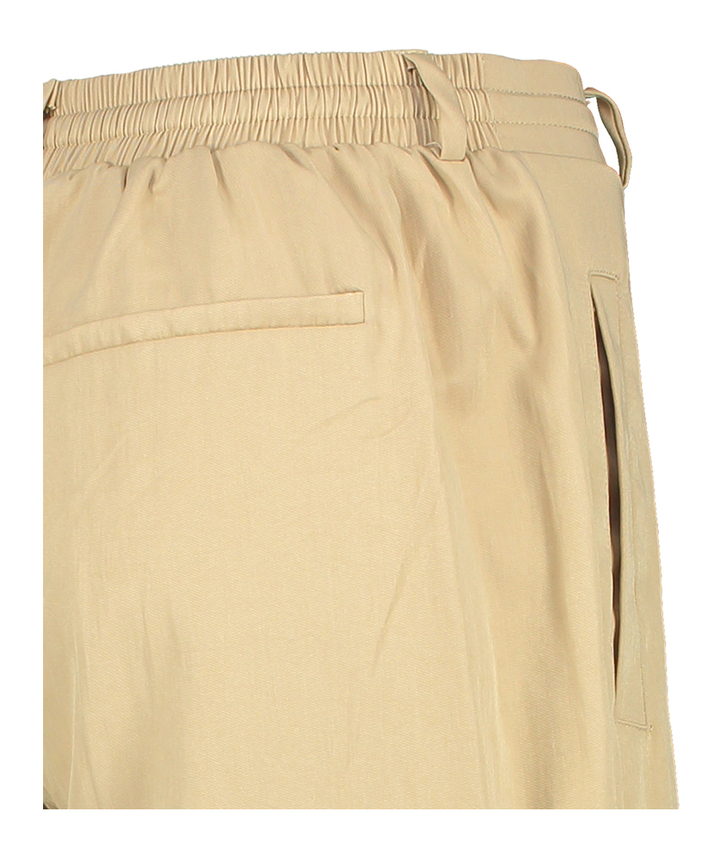 Beige losvallende broek met elastiek  Gerly Peppercorn 