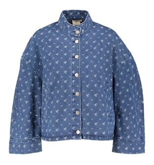 Peppercorn Blauwe jeansjas met details Gustava