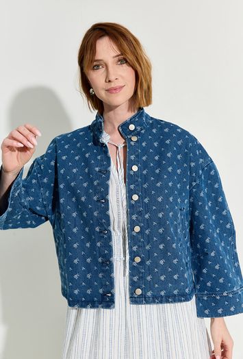 Blauwe jeansjas met details Gustava Peppercorn