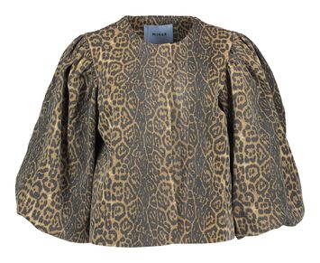 Vest in dierenprint met pofmouw Rana Jacket Minus 