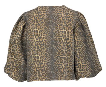 Vest in dierenprint met pofmouw Rana Jacket Minus 