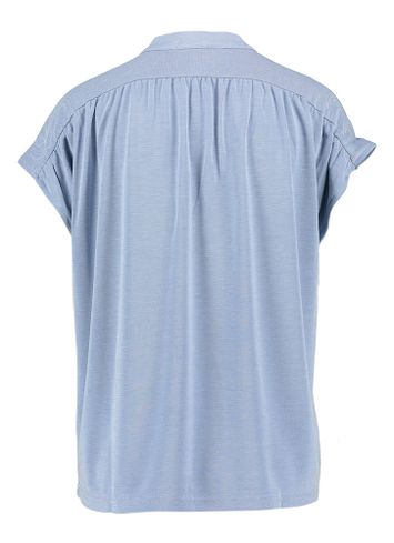 Lichtblauwe t-shirt met V-hals Fiba Minus