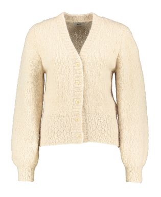 Inti Beige wollen gilet met knopen Sofia