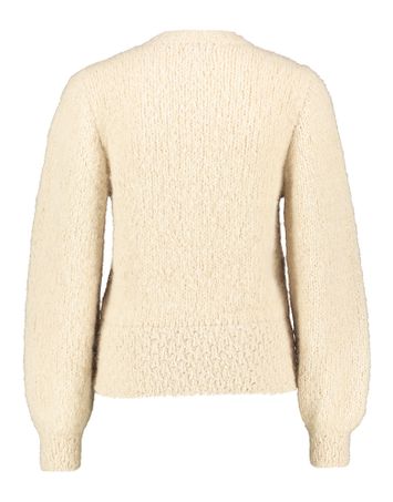 Beige wollen gilet met knopen Sofia Inti