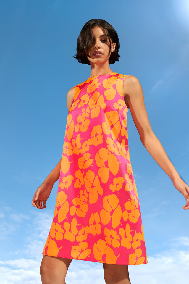 baum und pferdgarten orange dress Baum und Pferdgarten Aster Dress - Psychedelic Orange
