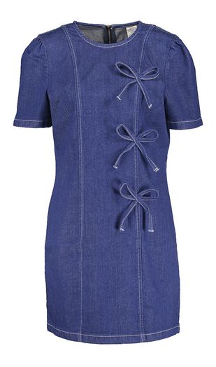 Bauwe jeansjurk met strikken Amali Baum Und Pferdgarten 
