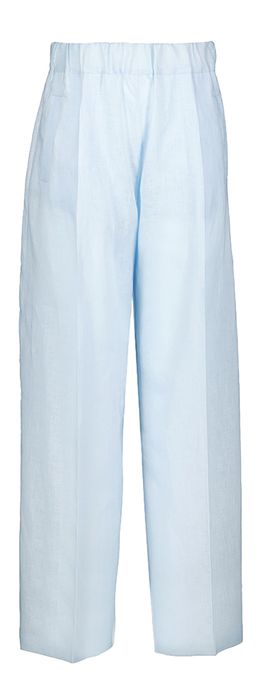 Lichtblauwe linnen broek Semicouture