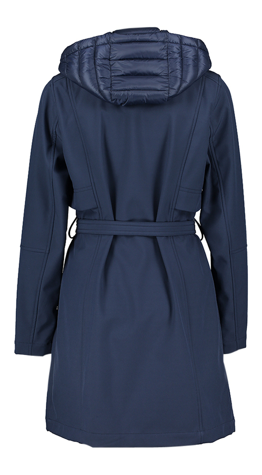 Donkerblauwe waterwerende jas met kap Ancona Reset