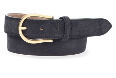 Donkerblauwe suède riem K&J