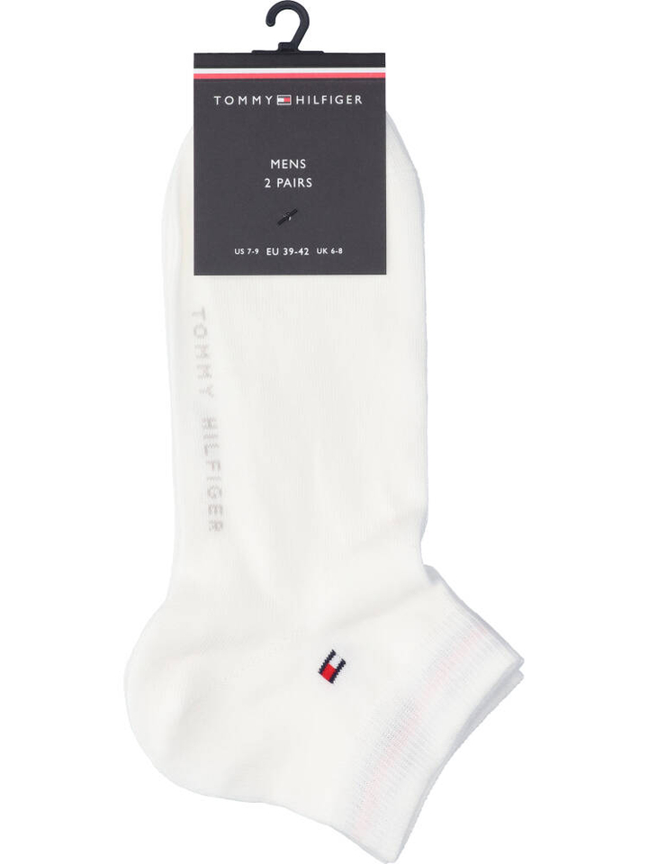 Wit katoenen kousen 2-pack Tommy Hilfiger 