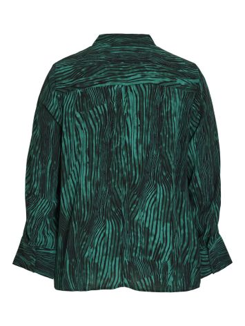 Groene blouse met zwarte print Viruma Evoked 