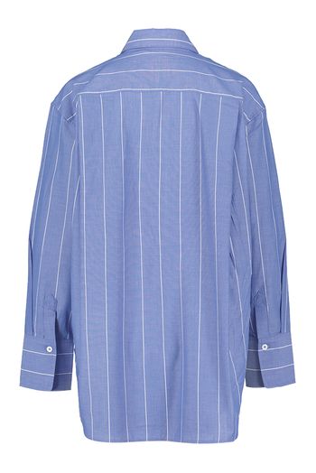 Blauwe bloes met witte strepen Noa Striped Shirt Withblack