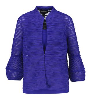 Joseph Ribkoff Kobaltblauwe set met top en doorzichtige gilet