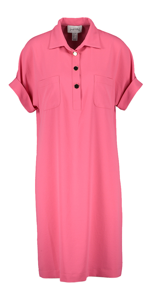 Roze hemdjurk met opgestikte zakken Joseph Ribkoff
