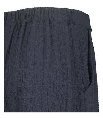Donkerblauwe losvallende broek met structuur en elastiek Joseph Ribkoff
