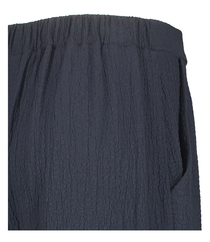 Donkerblauwe losvallende broek met structuur en elastiek Joseph Ribkoff