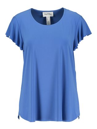 Joseph Ribkoff Jeansblauwe t-shirt met ronde hals