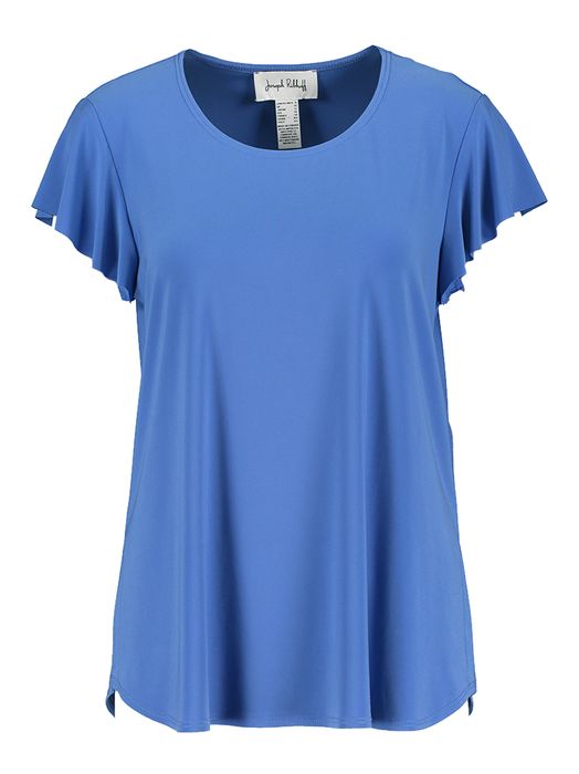 Jeansblauwe t-shirt met ronde hals Joseph Ribkoff