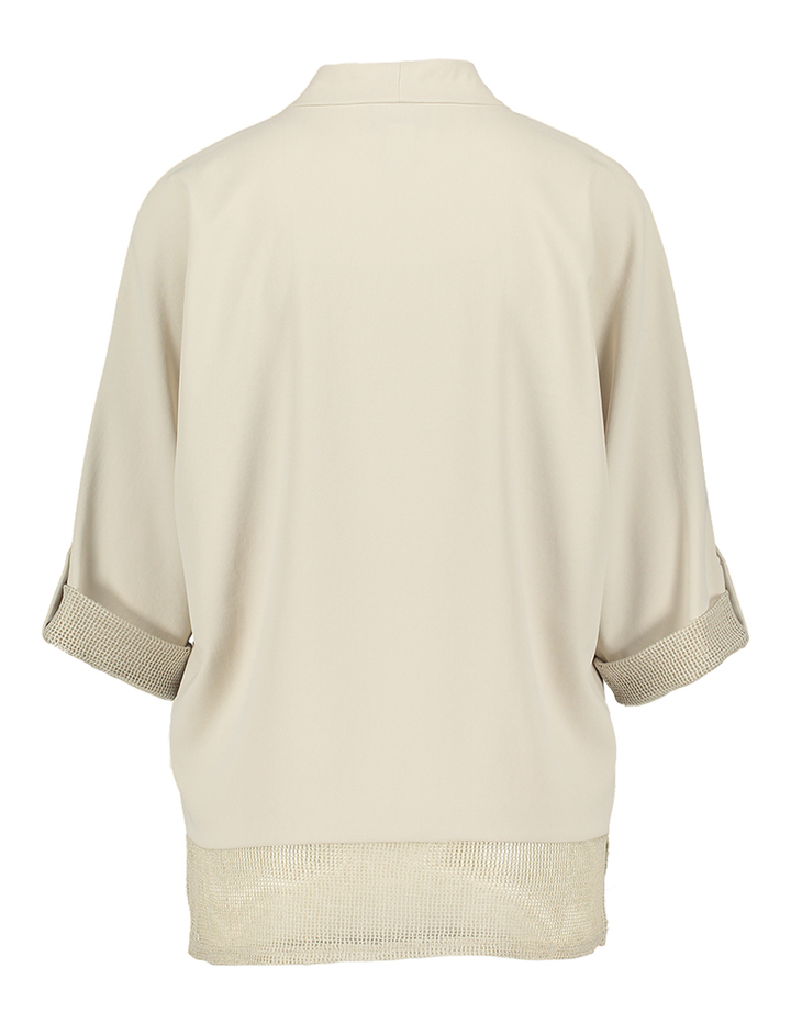 Beige bloes met speciale boord Joseph Ribkoff