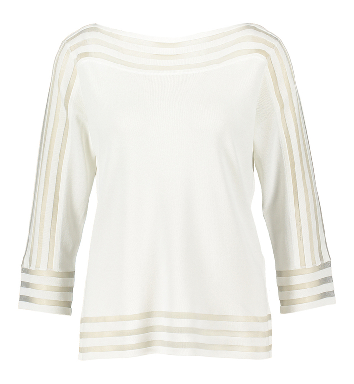 Ecru trui met details van nylon Joseph Ribkoff