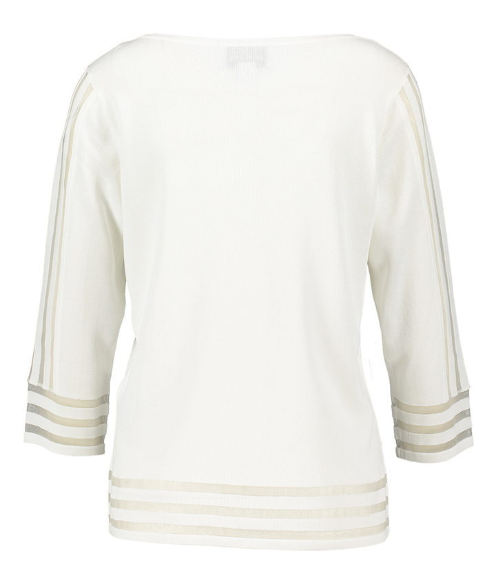 Ecru trui met details van nylon Joseph Ribkoff