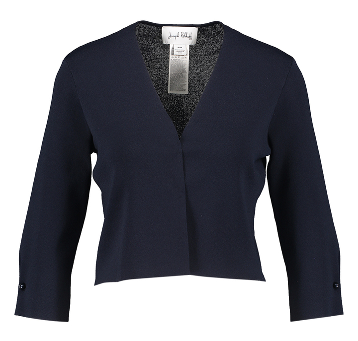 Ecru cropped bollero met driekwartmouwen Joseph Ribkoff