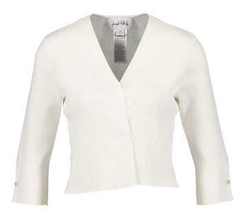 Ecru cropped bollero met driekwartmouwen Joseph Ribkoff