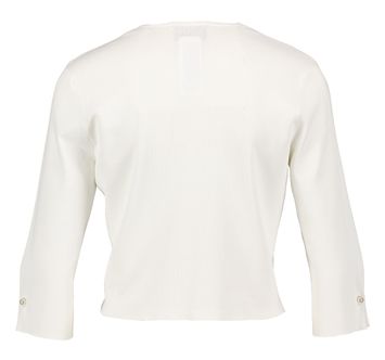 Ecru cropped bollero met driekwartmouwen Joseph Ribkoff